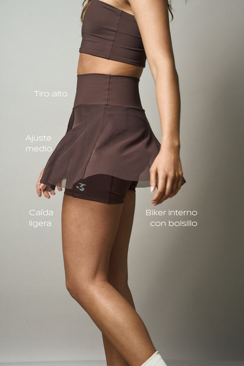 DRIFT SKIRT - ROOTED BROWN